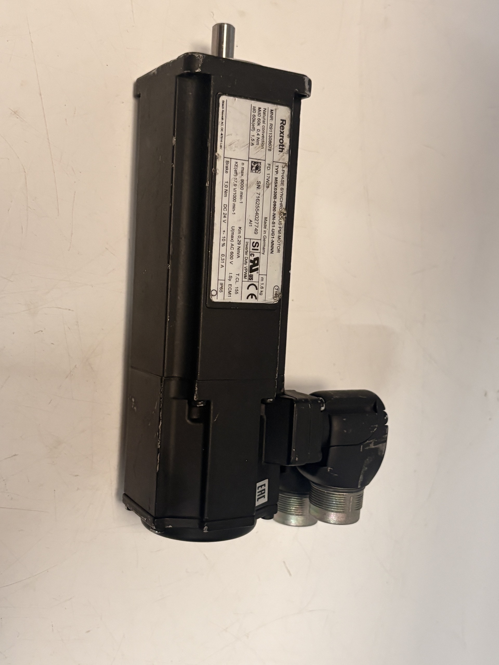 Bosch Rexroth R911308678 MSK030B-0900-NN-S1-UG1-NNNN Servo Motor
