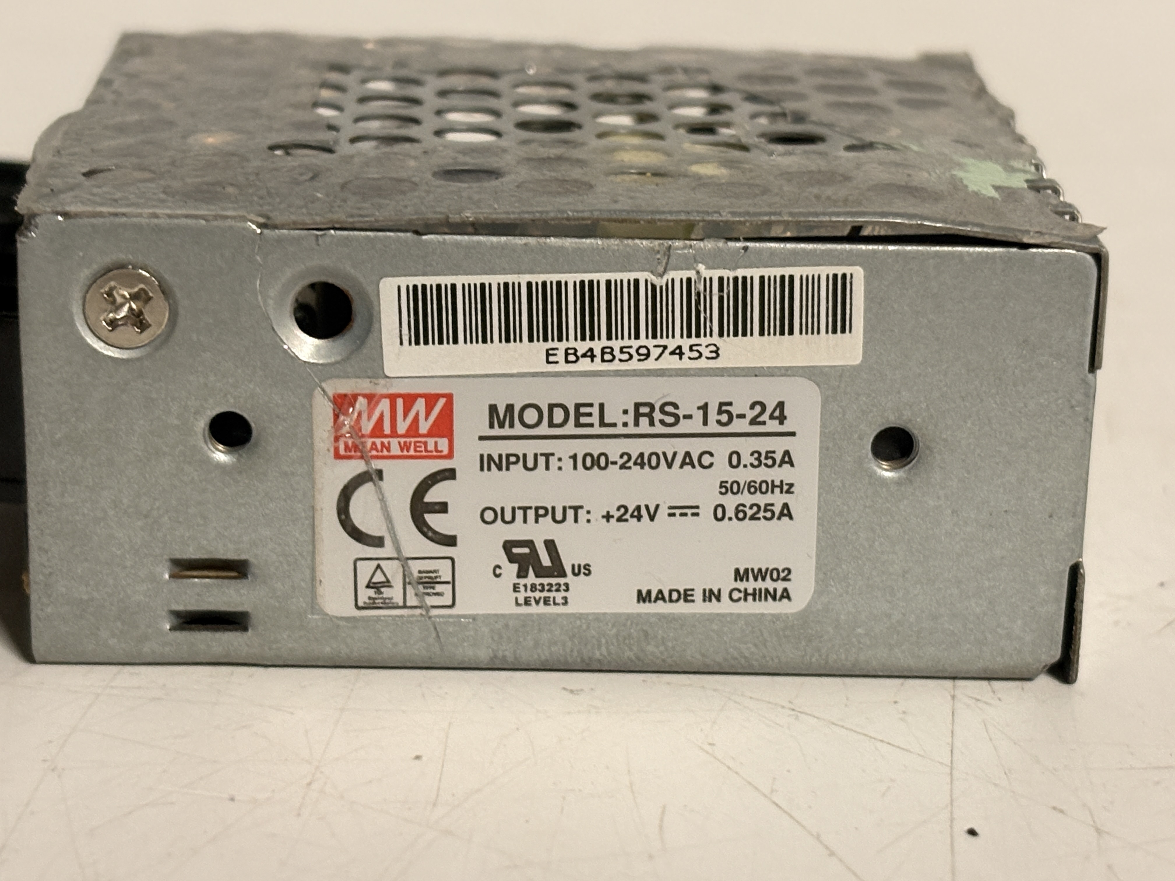 Mean Well RS-15-24 24V 0.625A 15W Switching Power Supply