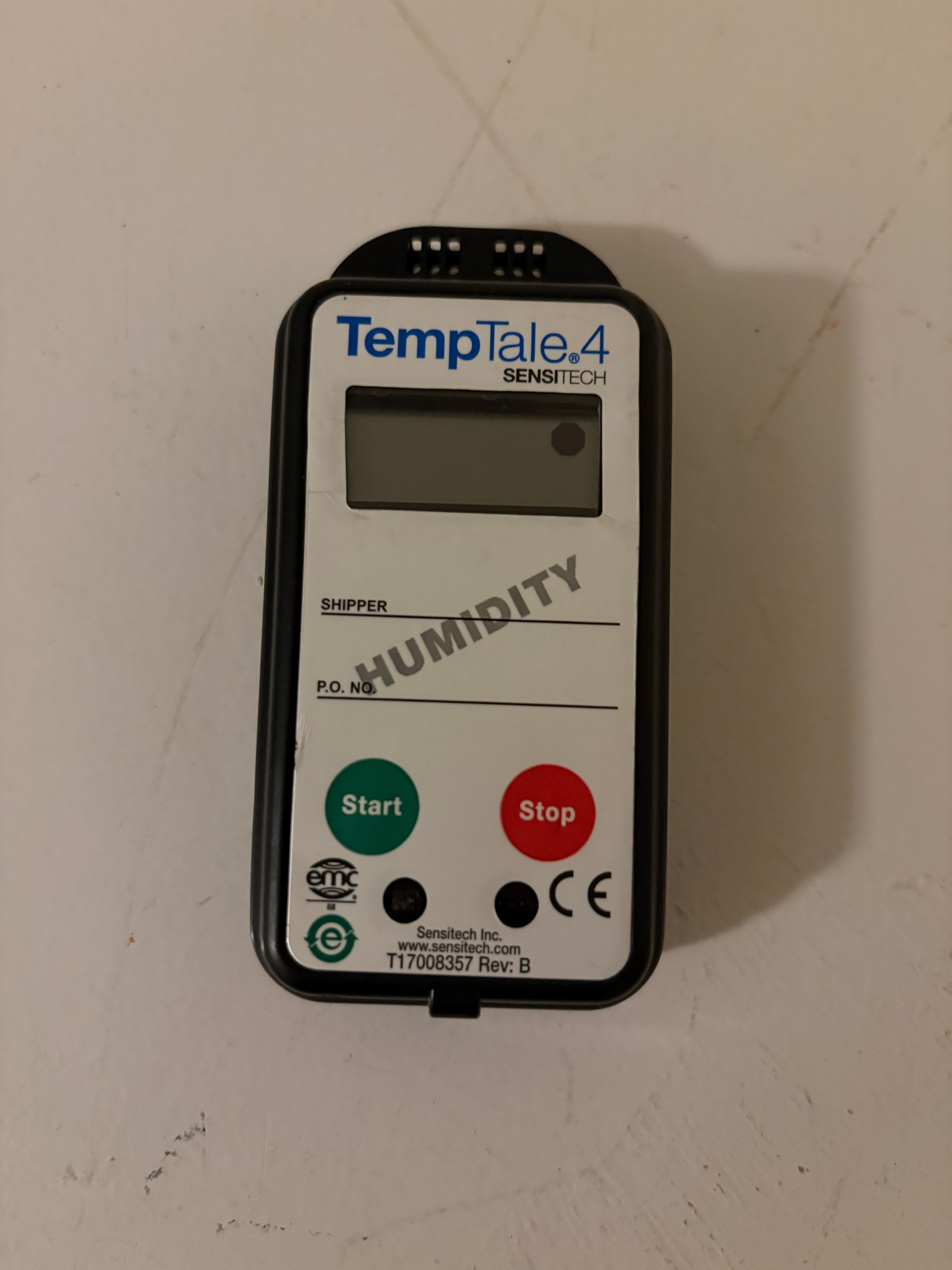 Sensitech TempTale 4 Humidity Data Logger T17008357 Rev B