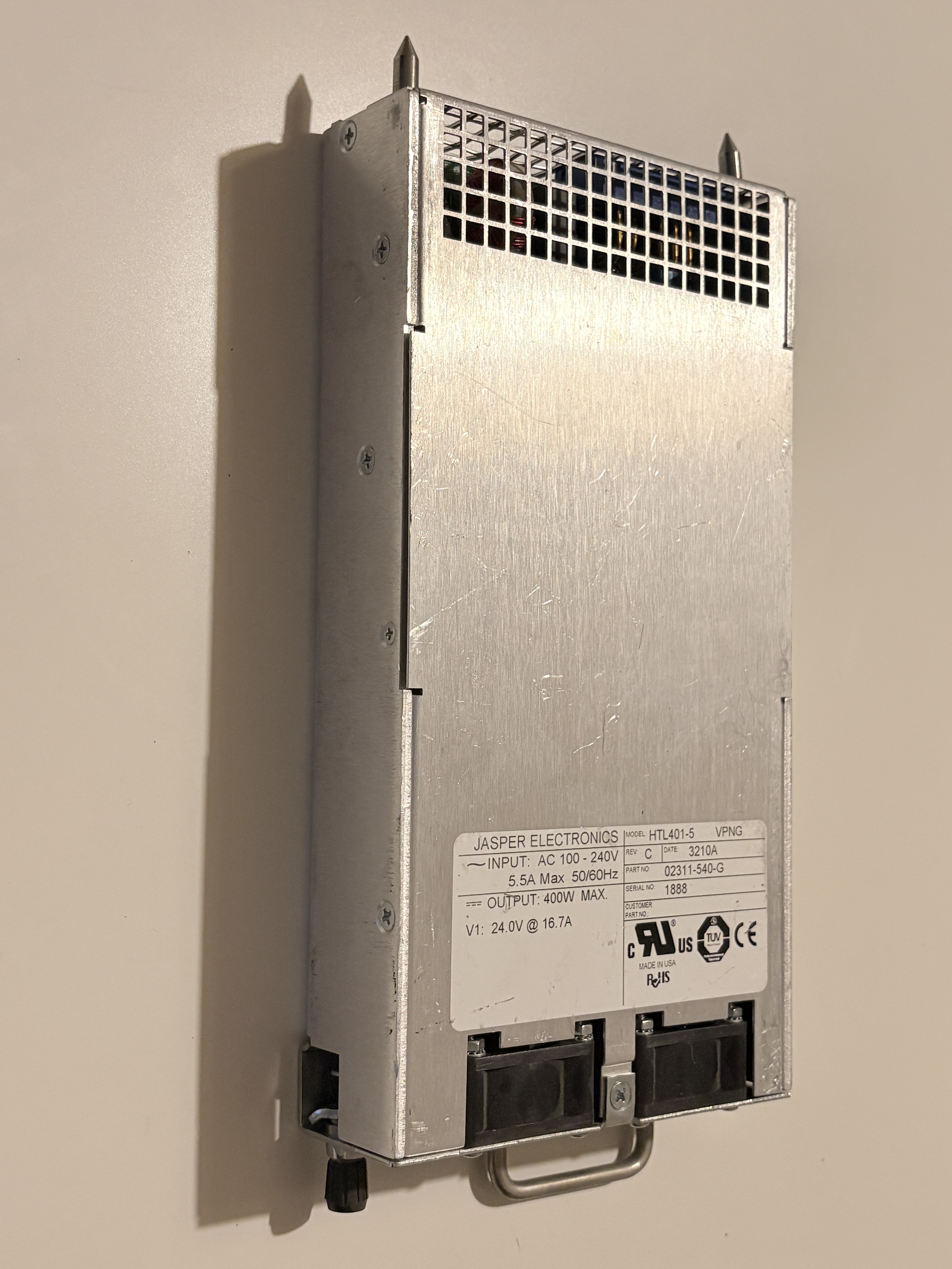Jasper Electronics HTL401-5 24V 16.7A 400W Power Supply