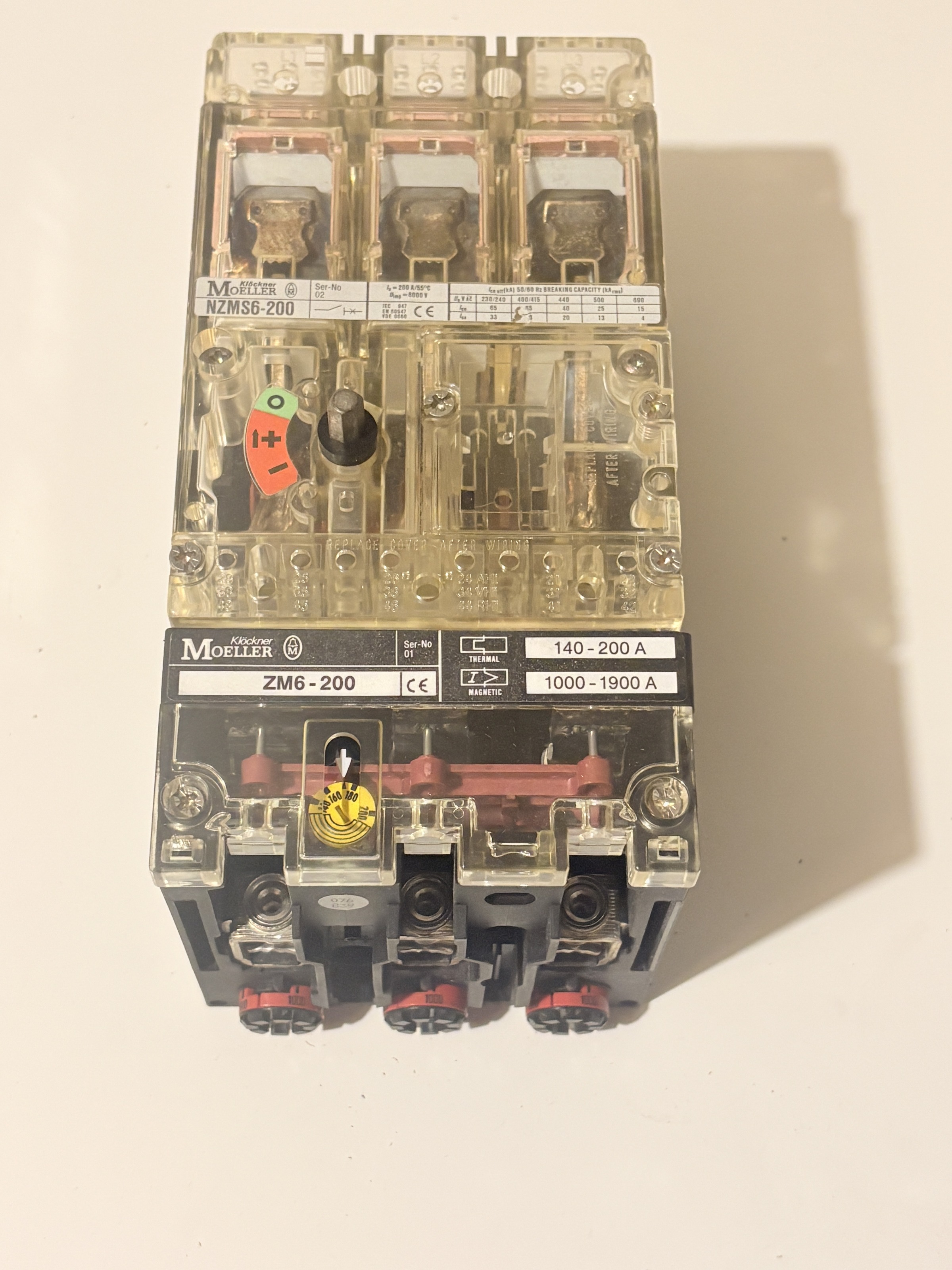 Moeller ZM6-200 140-200A 3-Pole Circuit Breaker