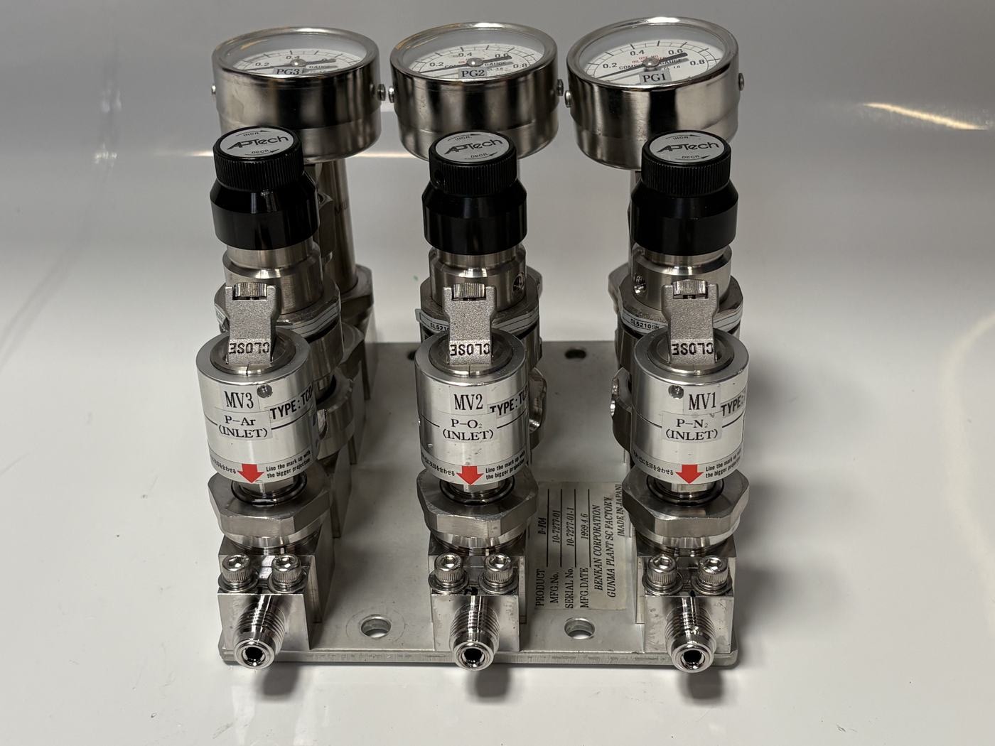 Benkan D-F04 10-7277-01 Gas Manifold Valve Assembly