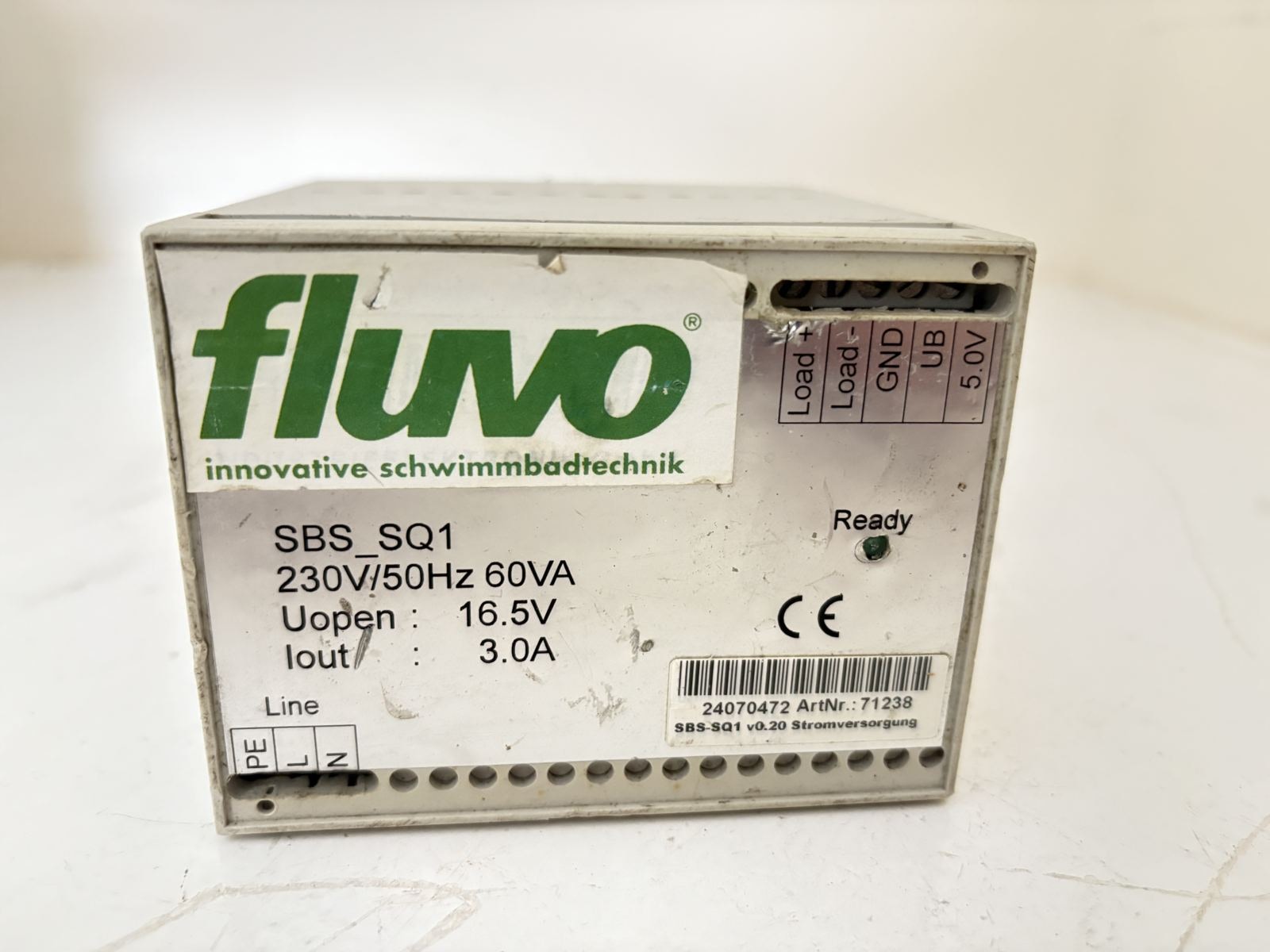 Fluvo SBS_SQ1 v0.20 71238 Power Supply 230V 60VA