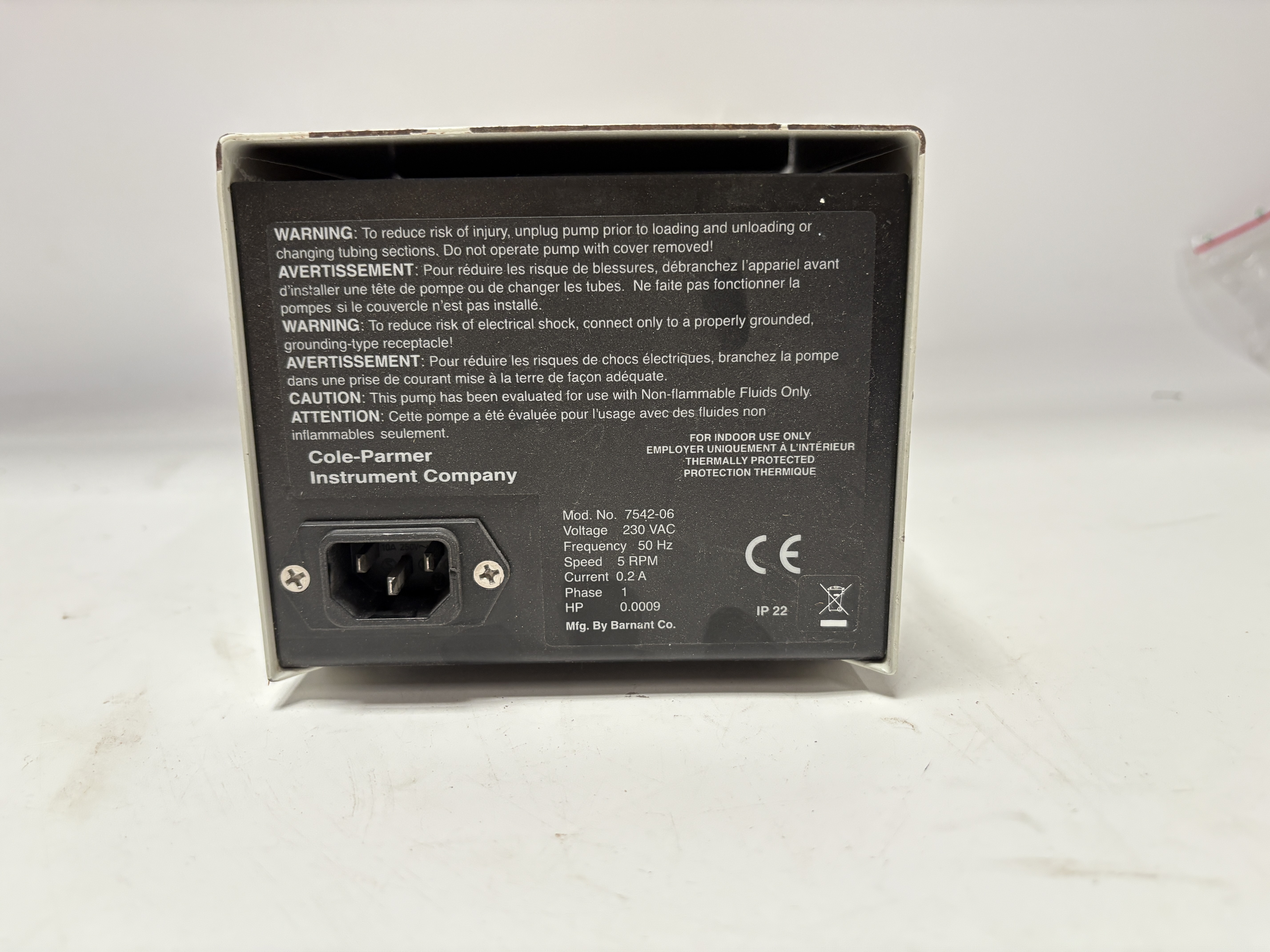 Cole-Parmer 7542-06 Fixed-Flow Peristaltic Pump Drive