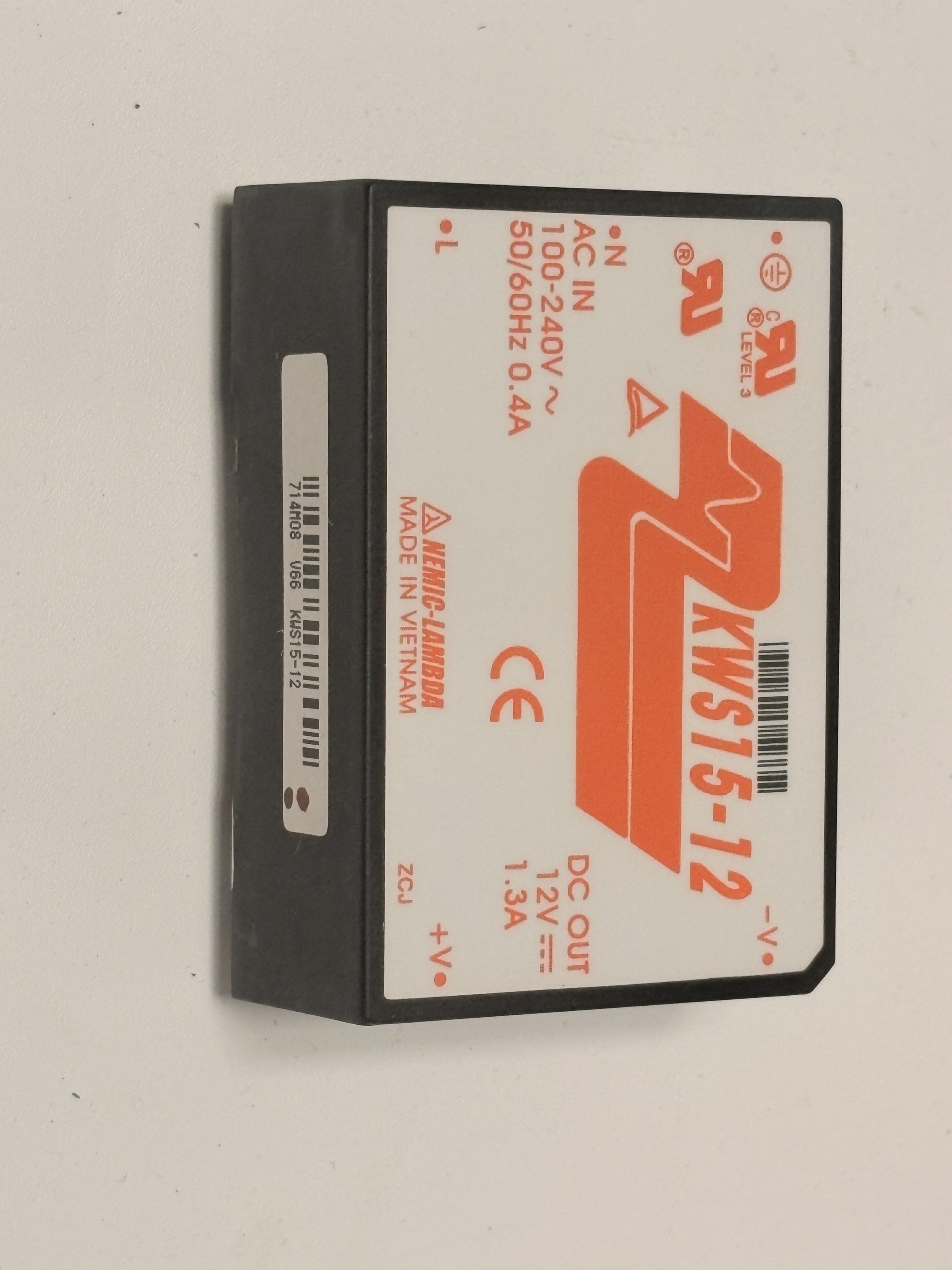 Nemic-Lambda KWS15-12 AC/DC Power Supply 12V 1.3A 15.6W