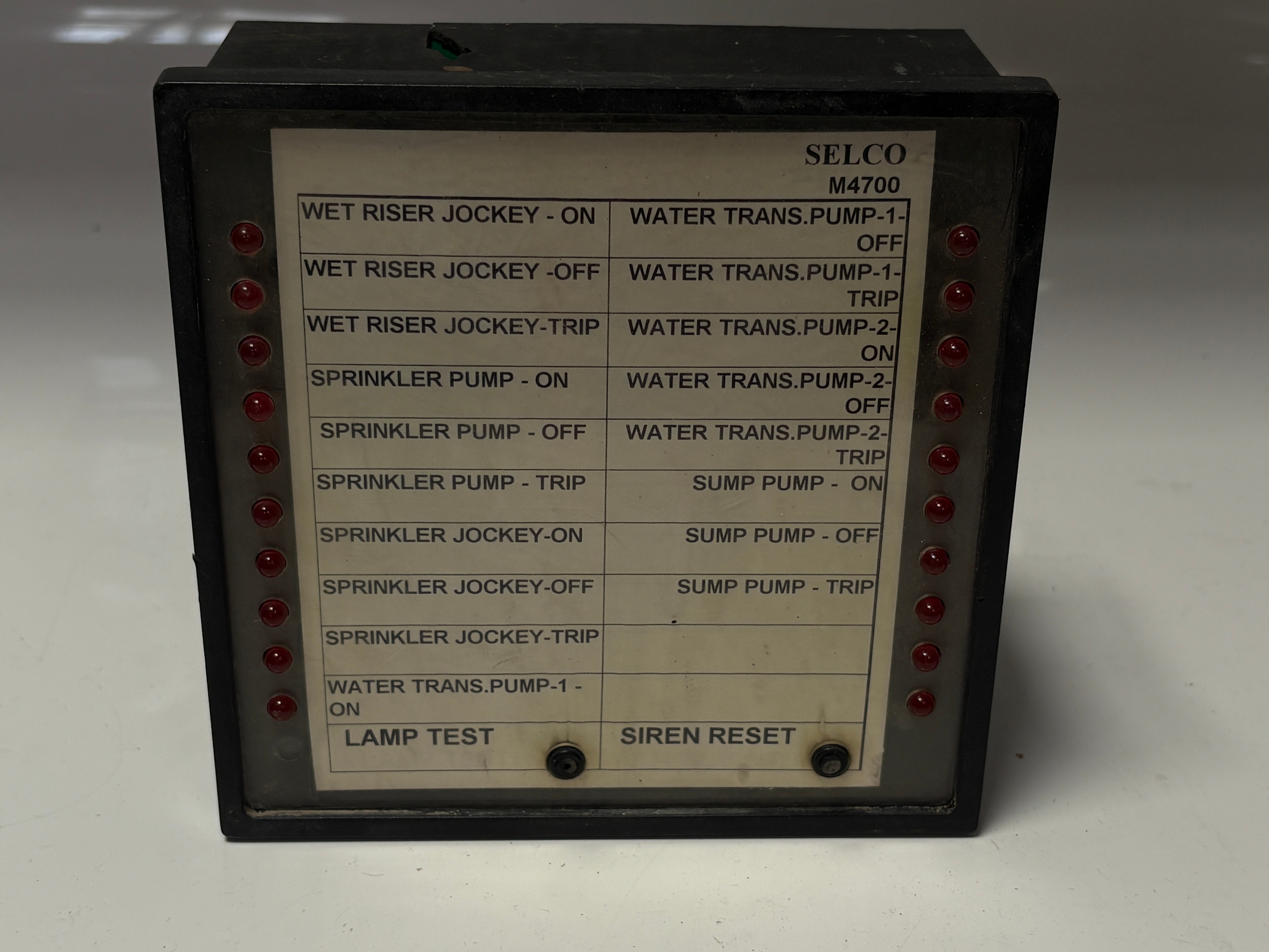SELCO M4700 Alarm Indicator Panel 20 Channel 24VAC