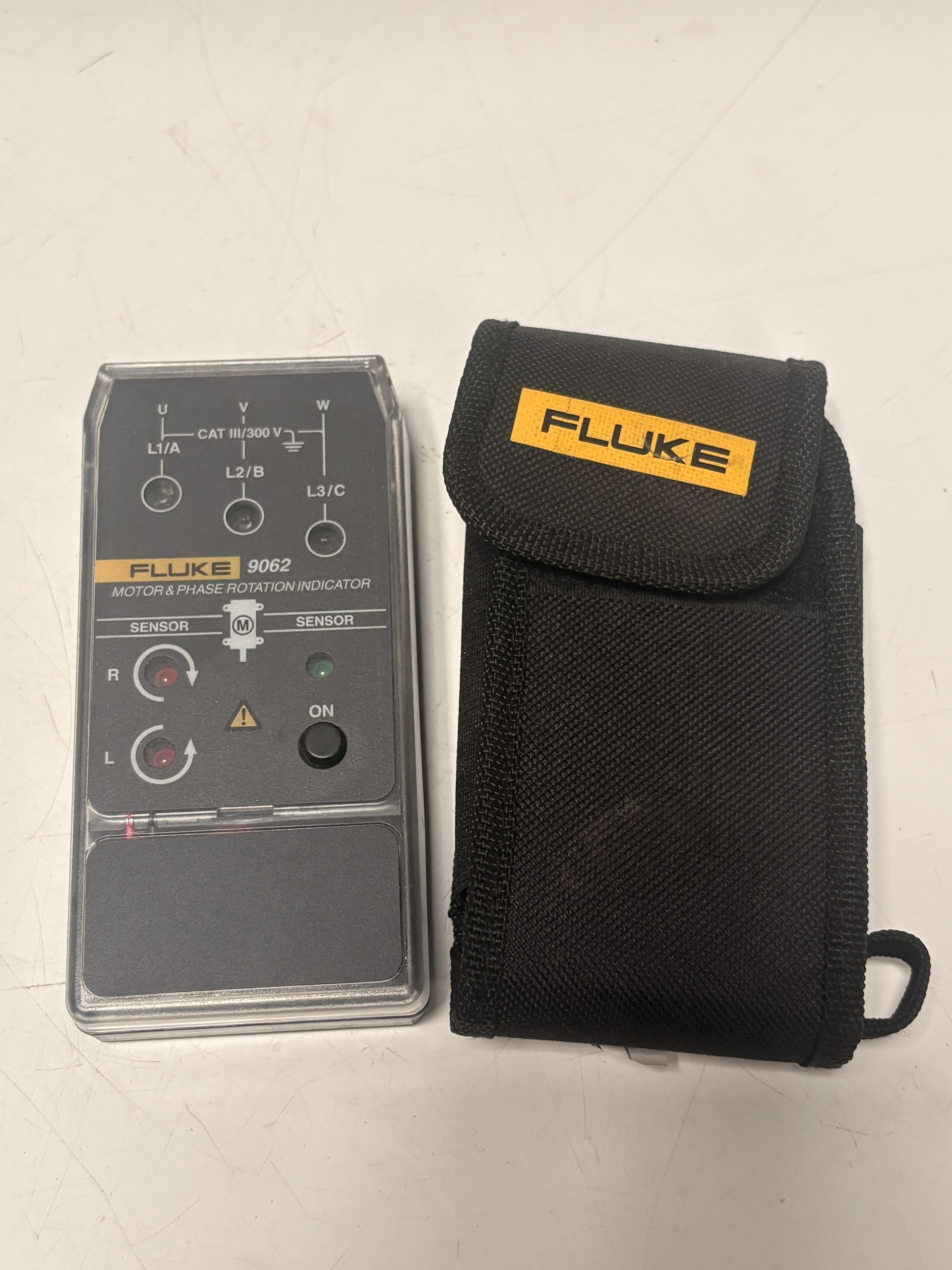 Fluke 9062 Motor & Phase Rotation Indicator Tester with Case