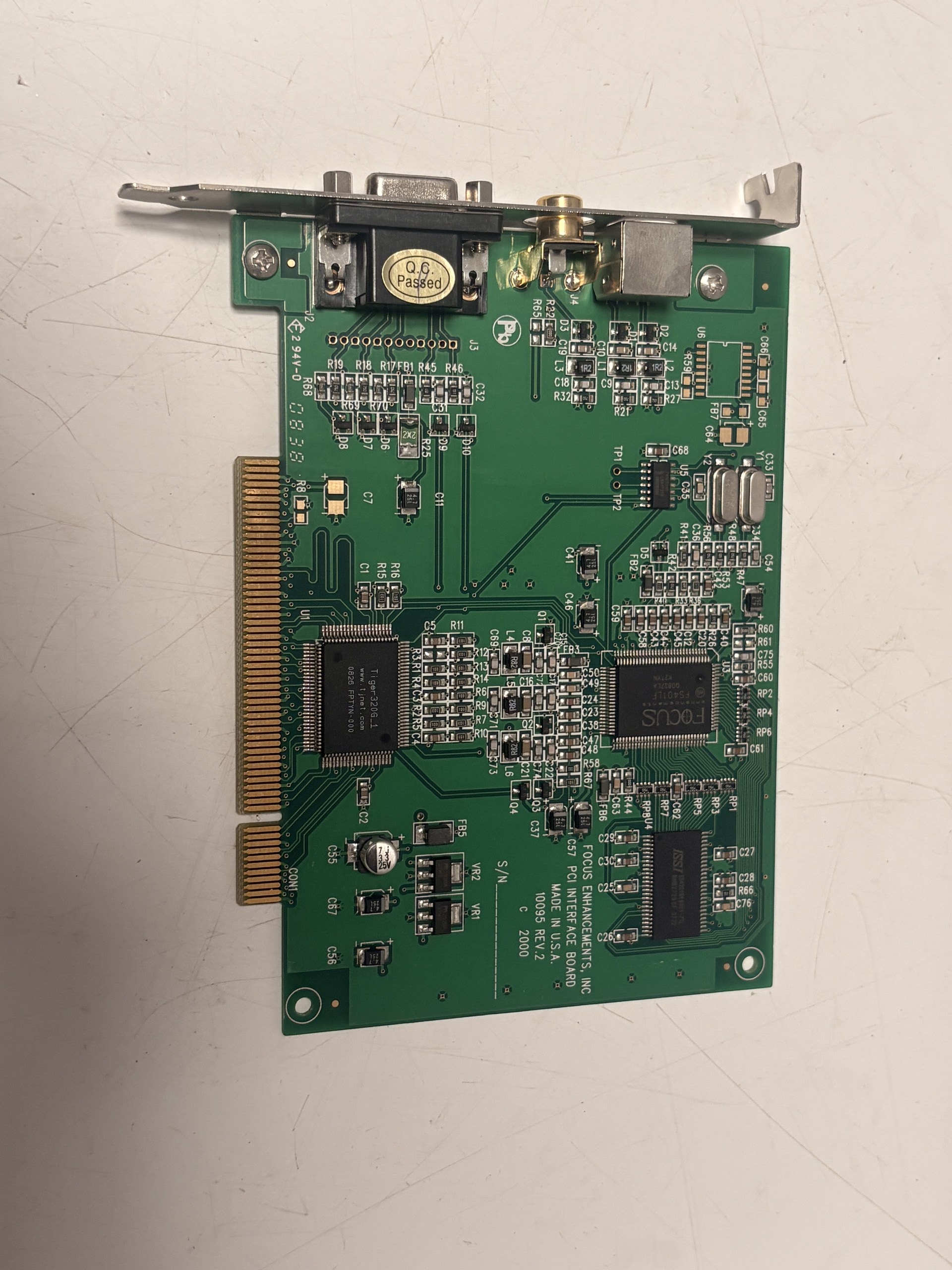 Focus Enhancements 10095 Rev 2 PCI Interface Board TView Gold