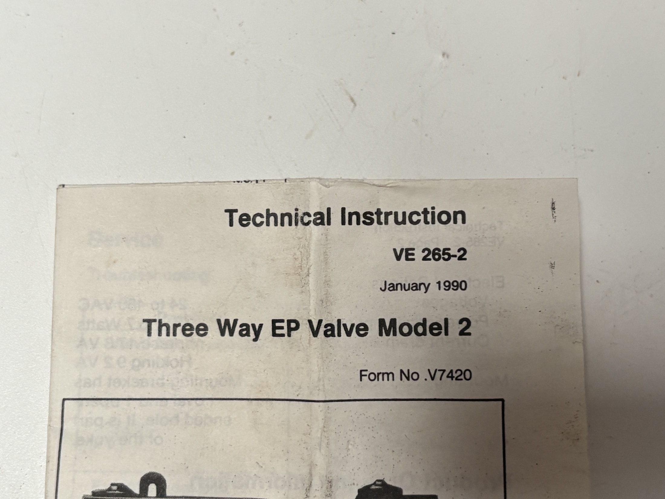 Powers 2651007 3-port pneumatic air valve 24V 50 PSI