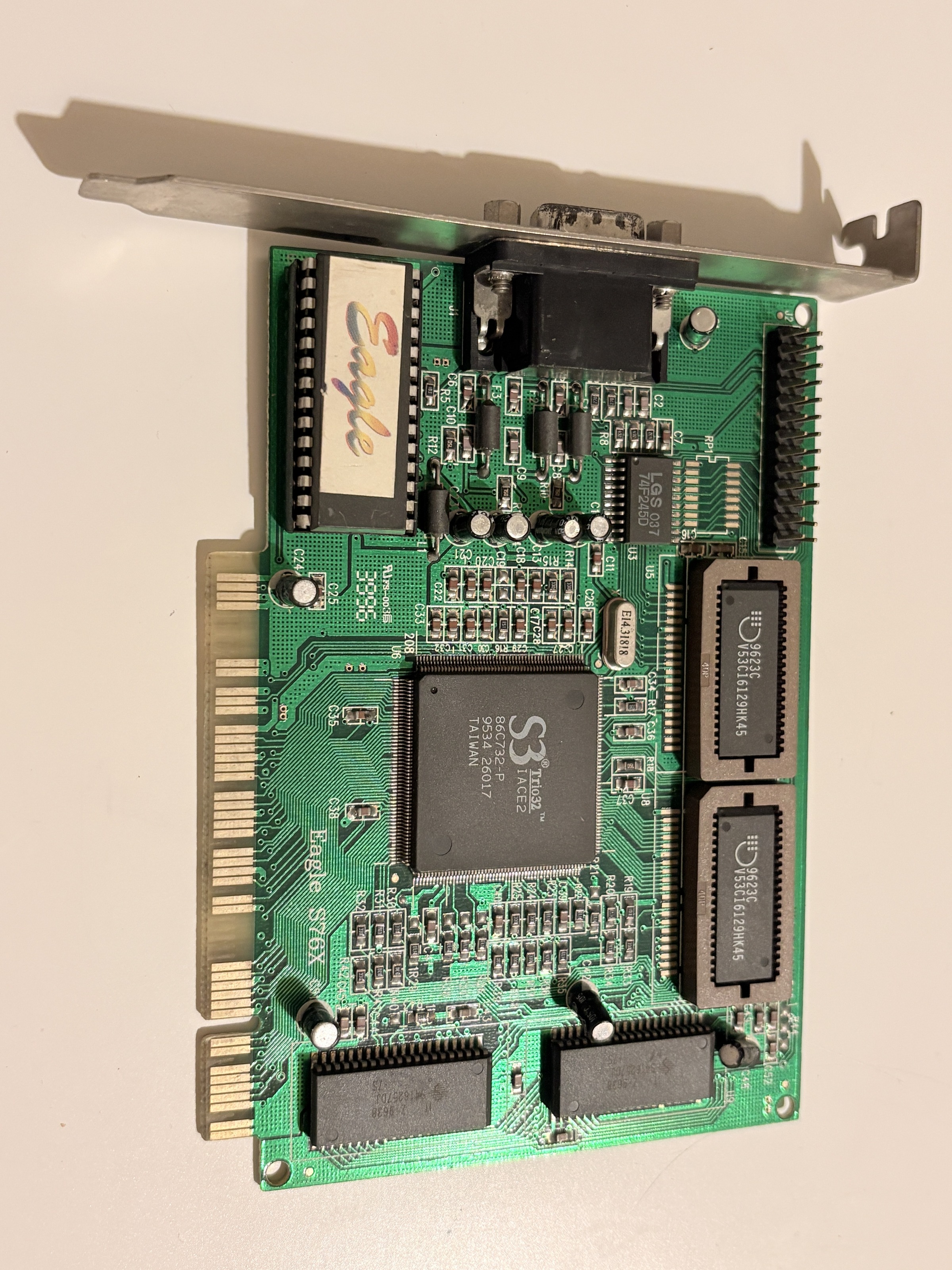 Eagle S76X S3 Trio32 86C732-P 1MB PCI VGA Graphics Card