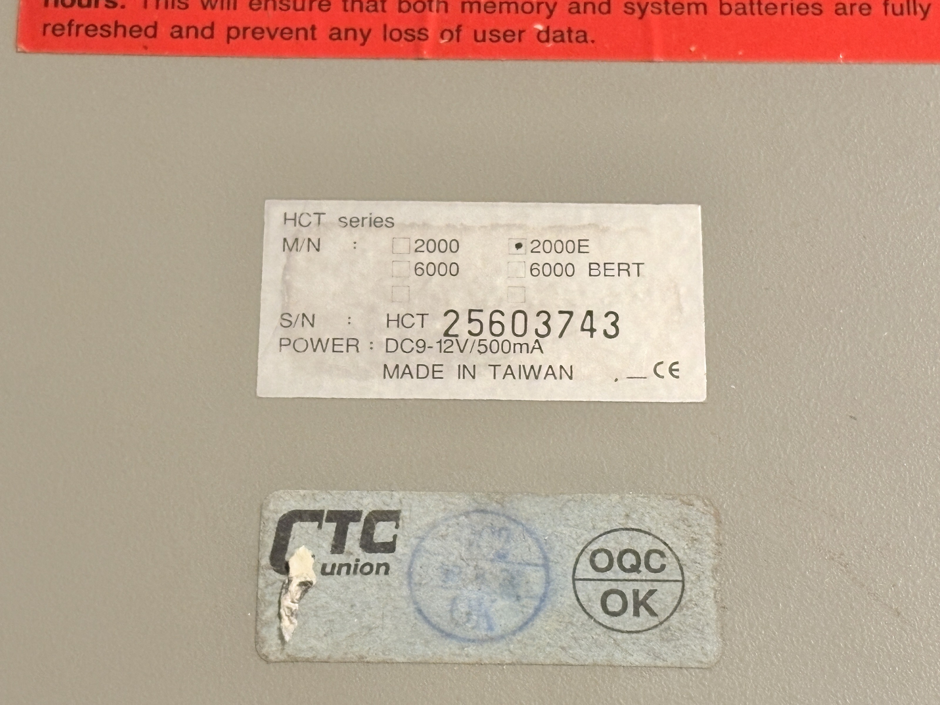 CTC Union HCT-2000E Handheld Communication Protocol Analyzer 3