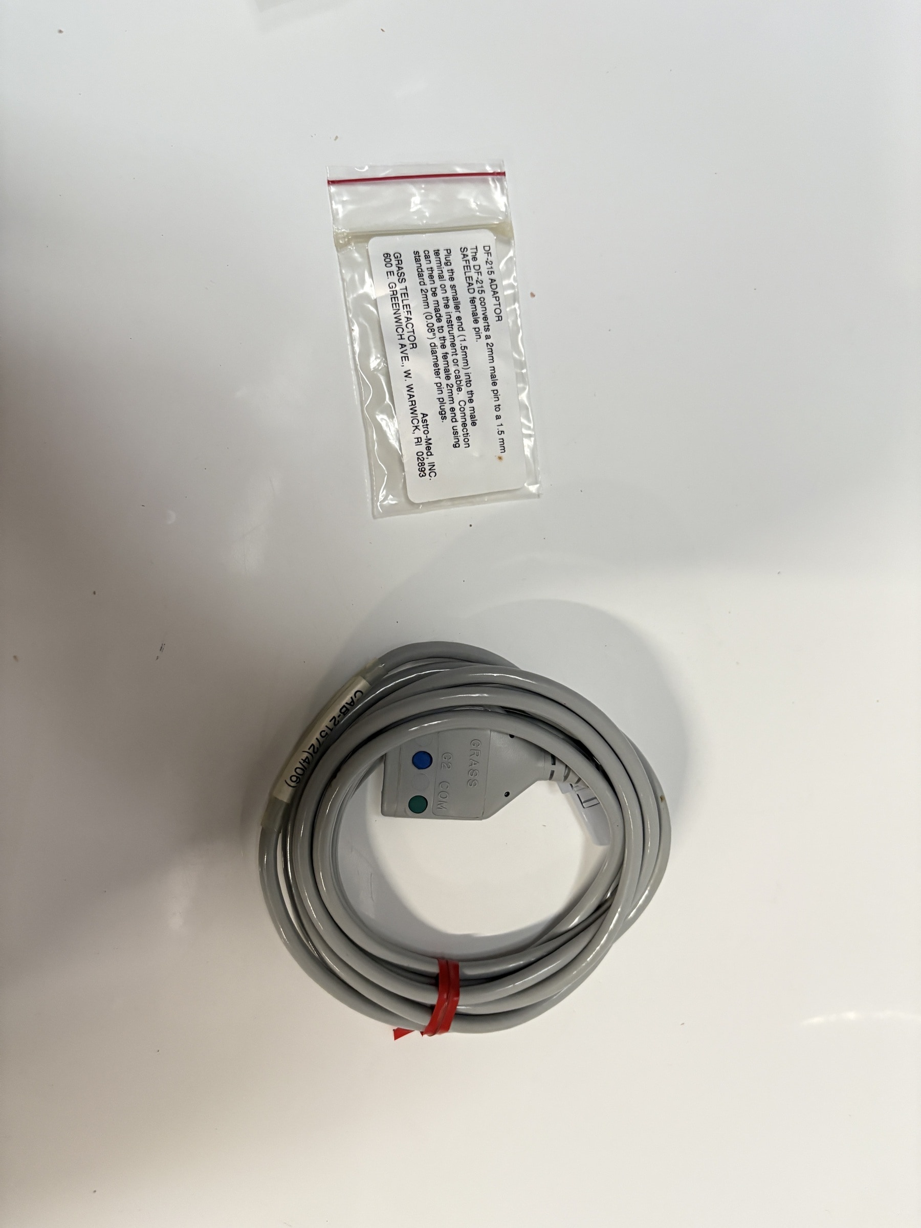 Grass Telefactor CAB-215/2(4106) Medical Electrode Adapter Cable