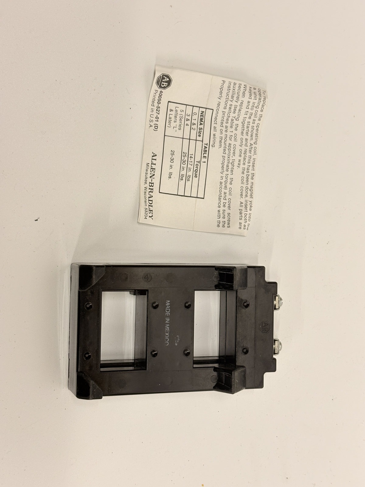 Allen-Bradley Bulletin 500 CD236 Contactor Coil 110V 50Hz 120V 60Hz