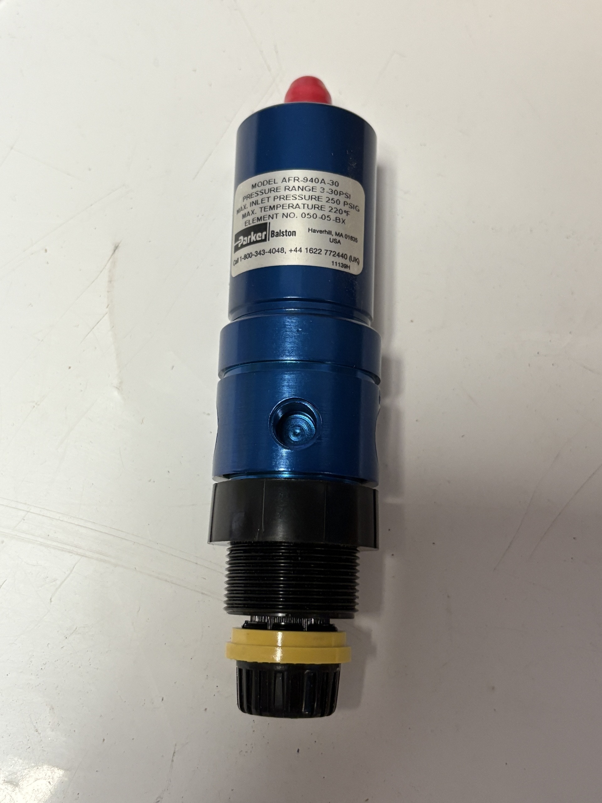 Parker Balston AFR-940A-30 Filter Regulator 0-30 PSI 250 PSIG 1/4 NPT