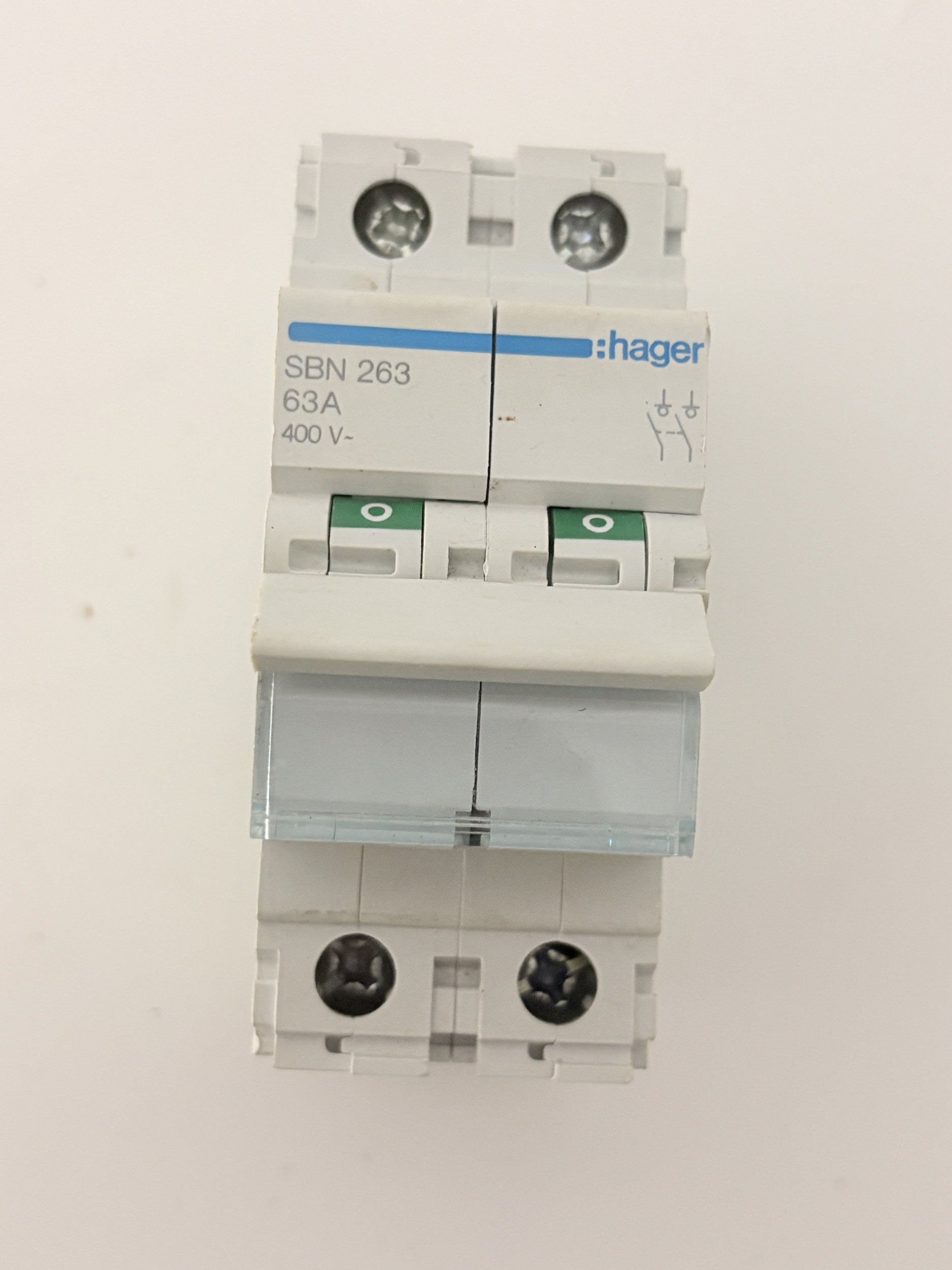 Hager SBN263 63A 2 Pole 400V Modular Switch Disconnector