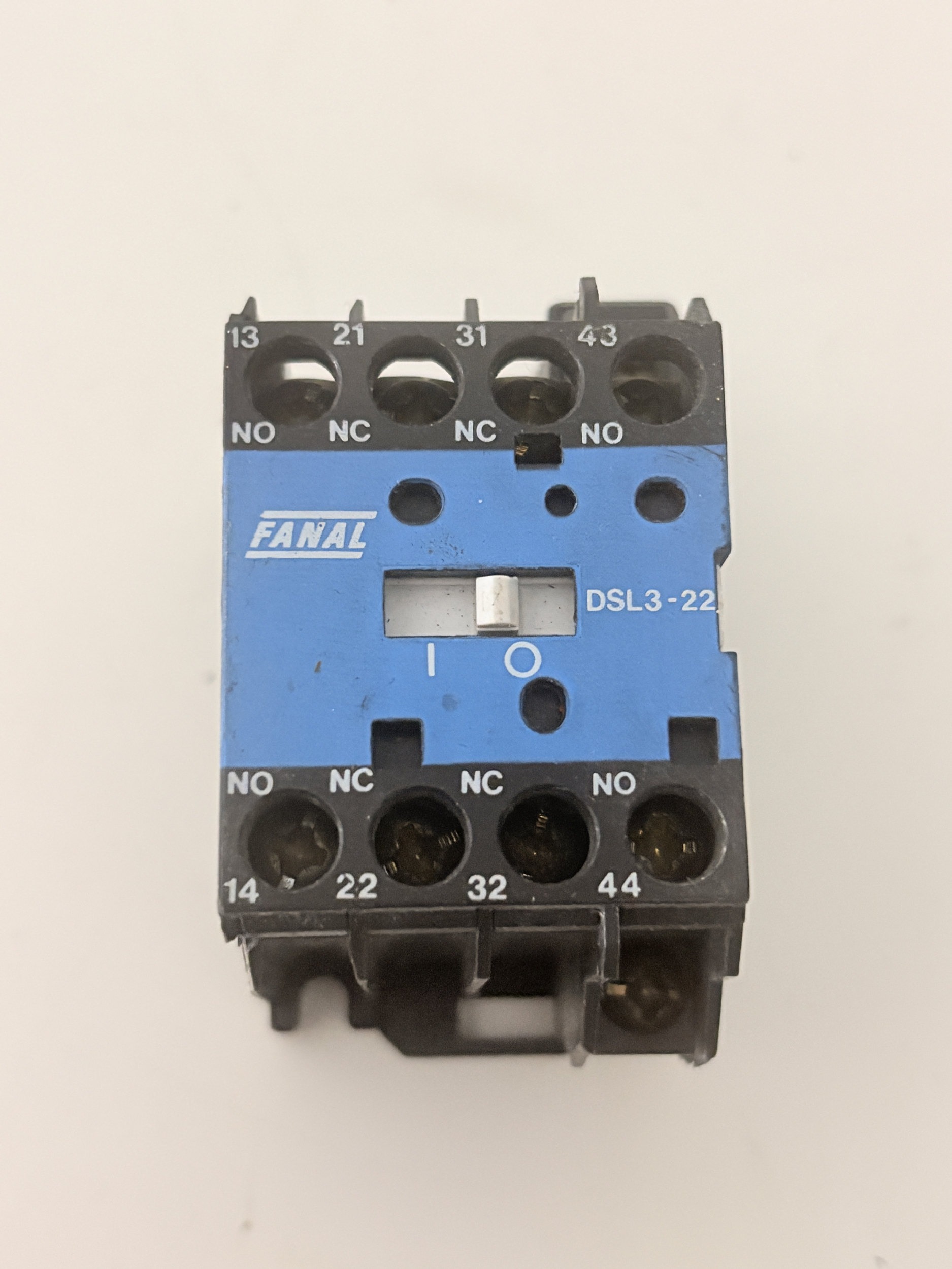 Fanal DSL3-22 Auxiliary Contactor 2NO 2NC Blue Contact Block