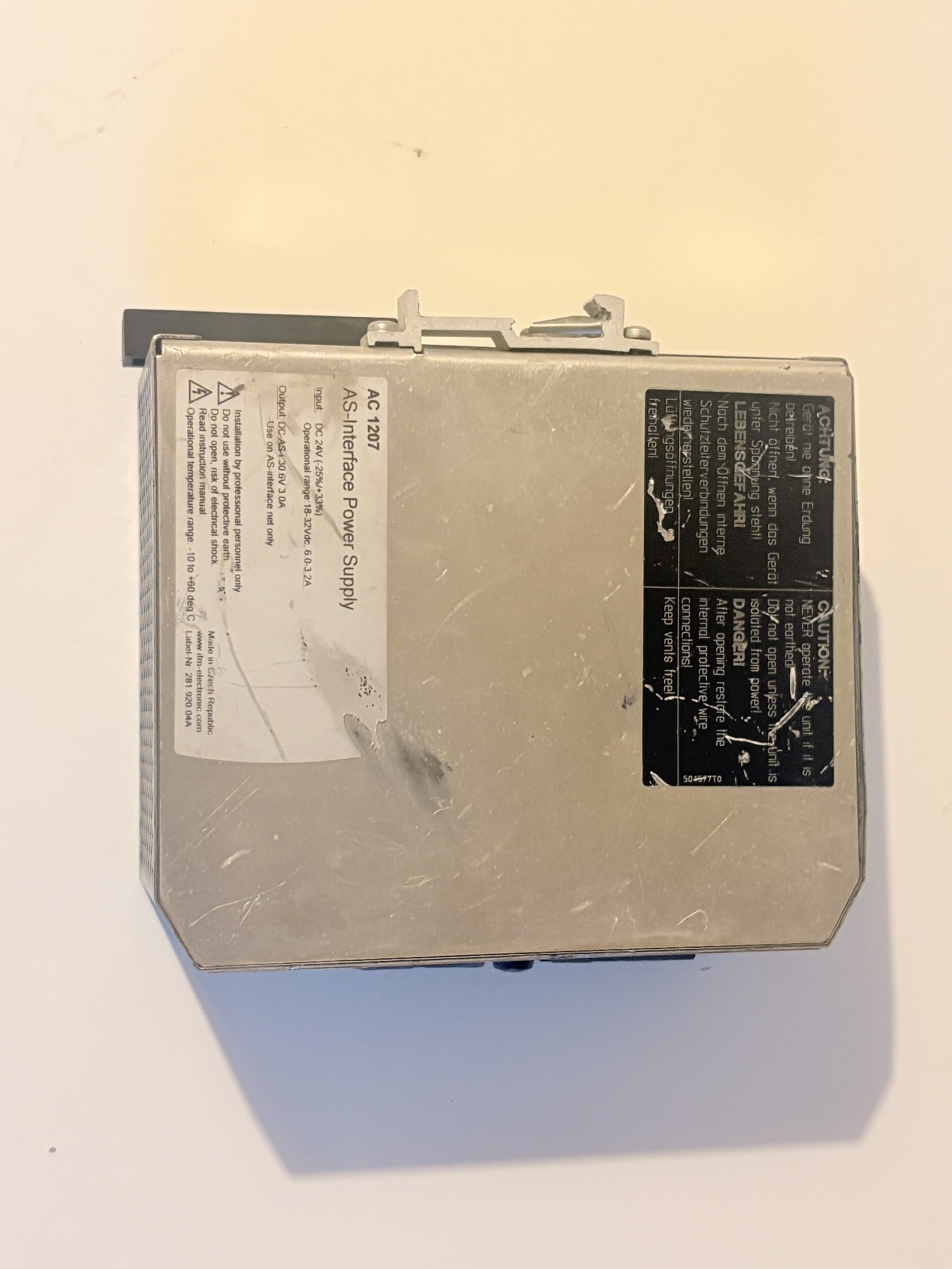ifm AC1207 AS-i 30.6V 3A Metal Power Supply