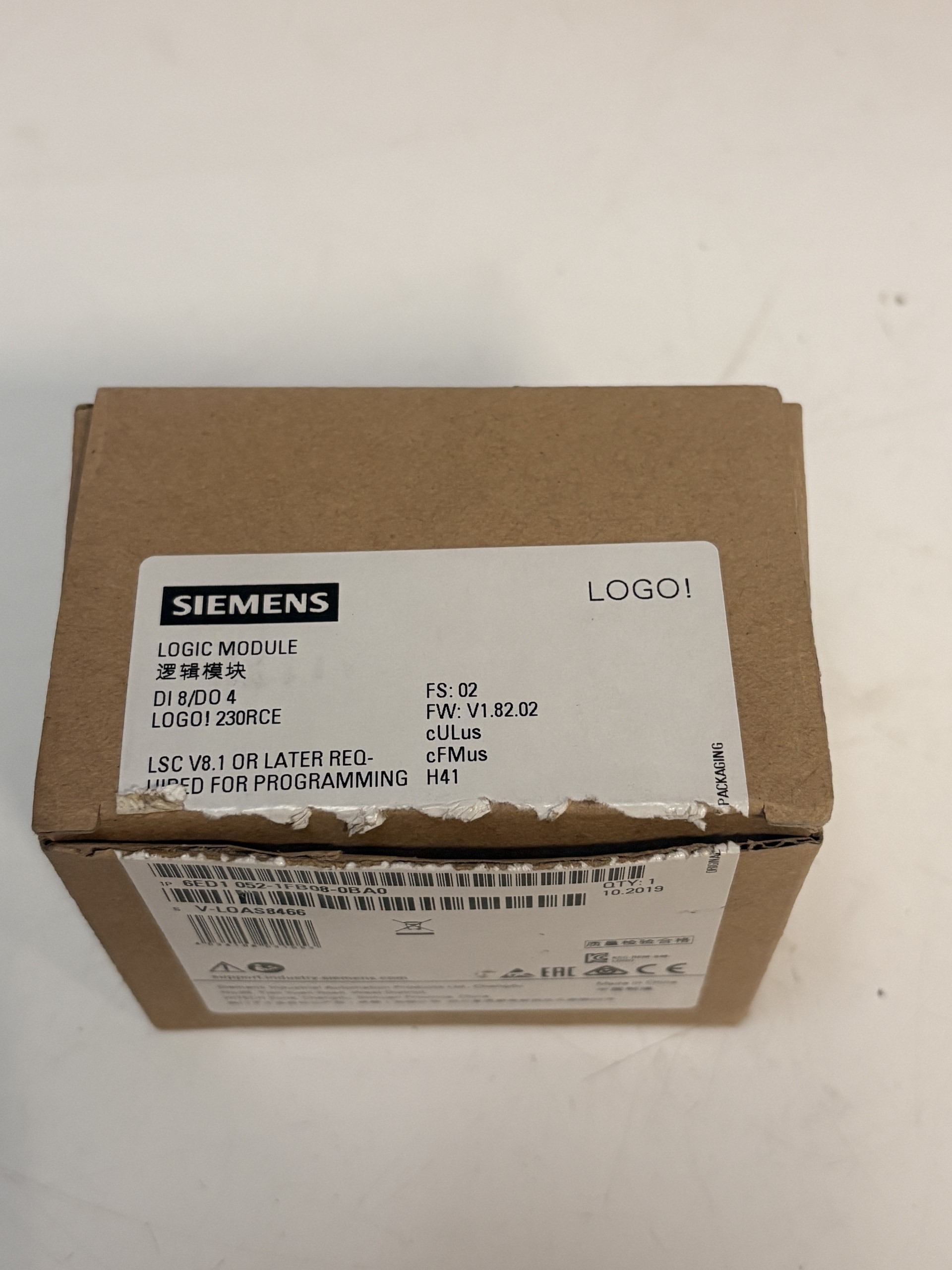 Siemens LOGO! 230RCE 6ED1052-1FB08-0BA0 Logic Module Boxed