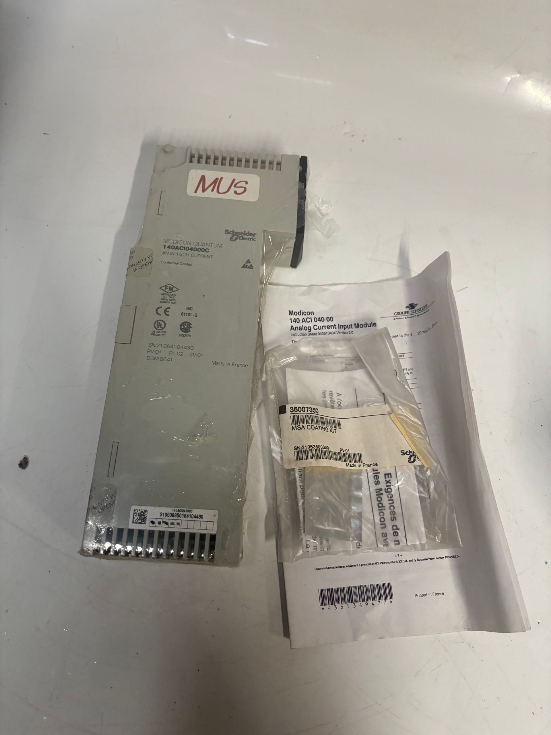 Schneider Modicon Quantum 140ACI04000C 16 Channel Analog Input Module