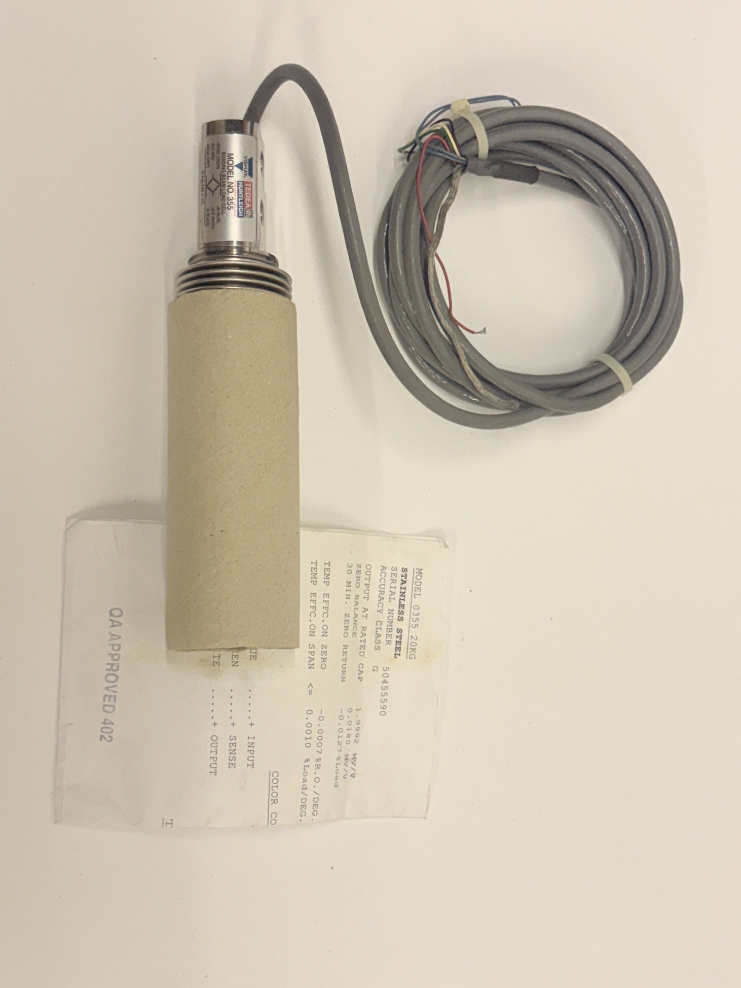 Vishay Tedea-Huntleigh 355 20kg Stainless Steel Bending Beam Load Cell