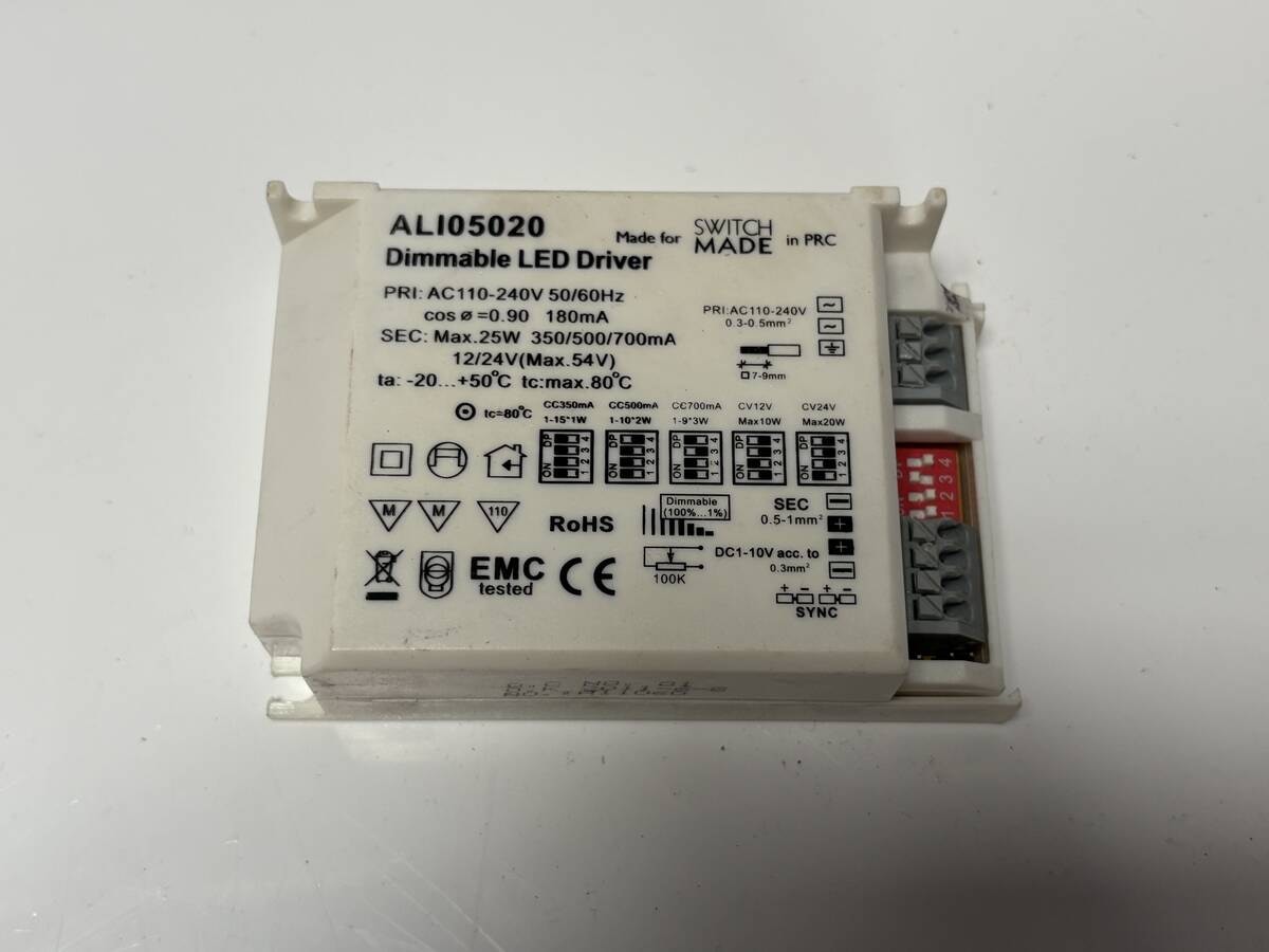 AL05020 Dimmable LED Driver Phase Switch 20W 500mA