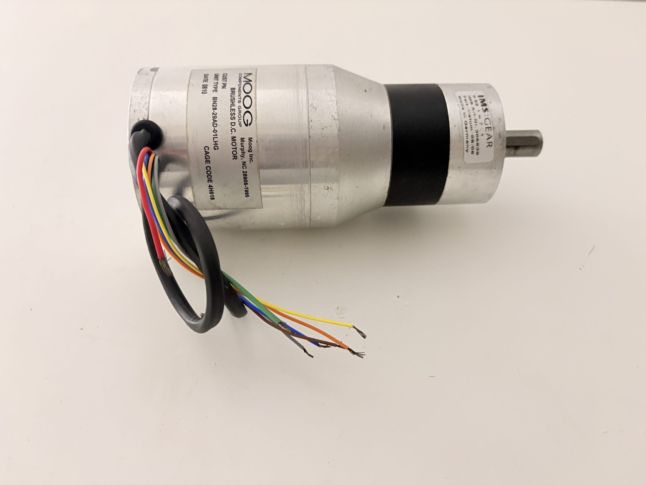 Moog BN28-29AD-01LHG Brushless DC Motor 305639 Gear Drive
