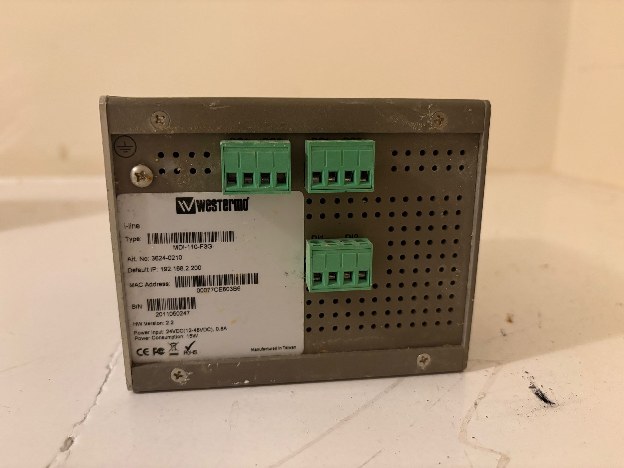 Westermo MDI-110-F3G i-Line Managed Ethernet Switch 24VDC