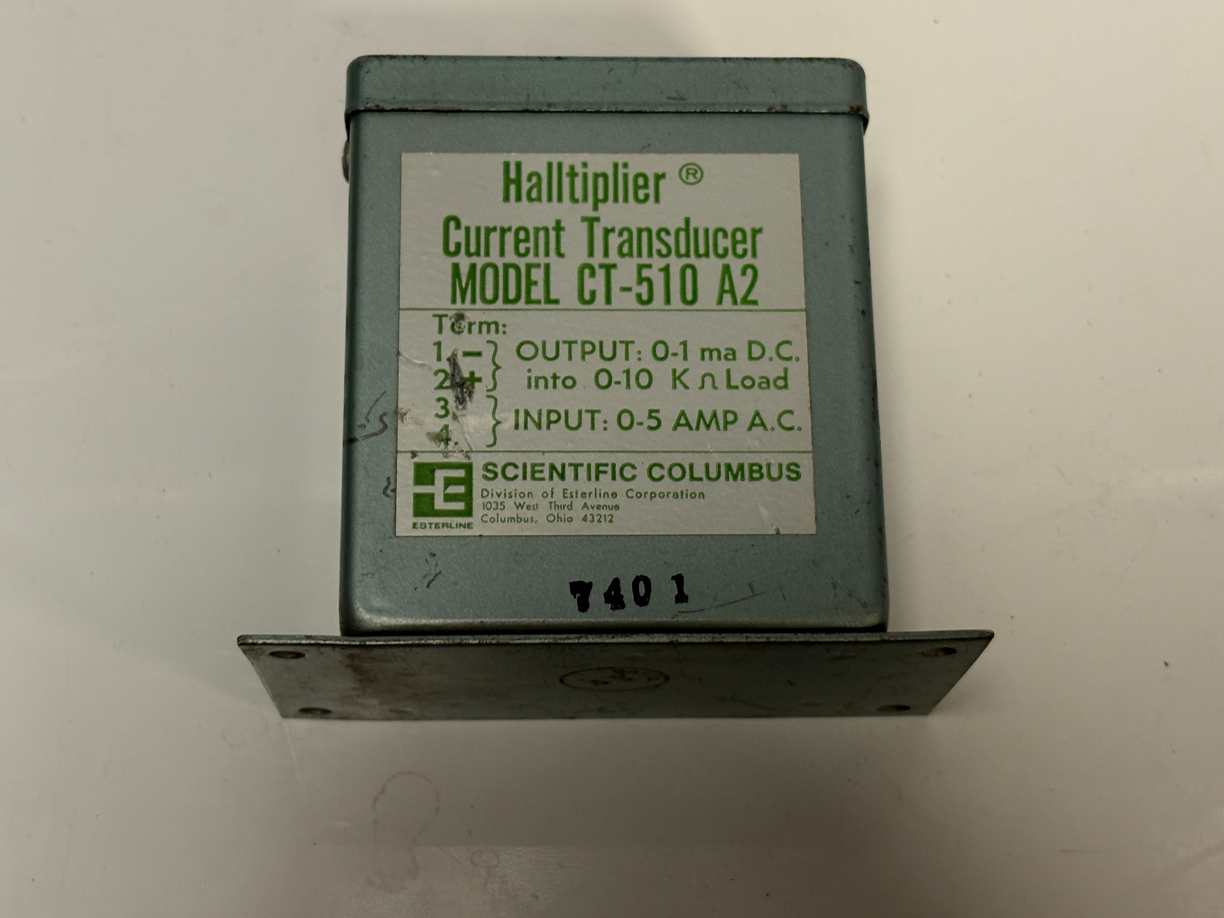 Scientific Columbus Halliplier CT-510 A2 Current Transducer 0-5A AC Input