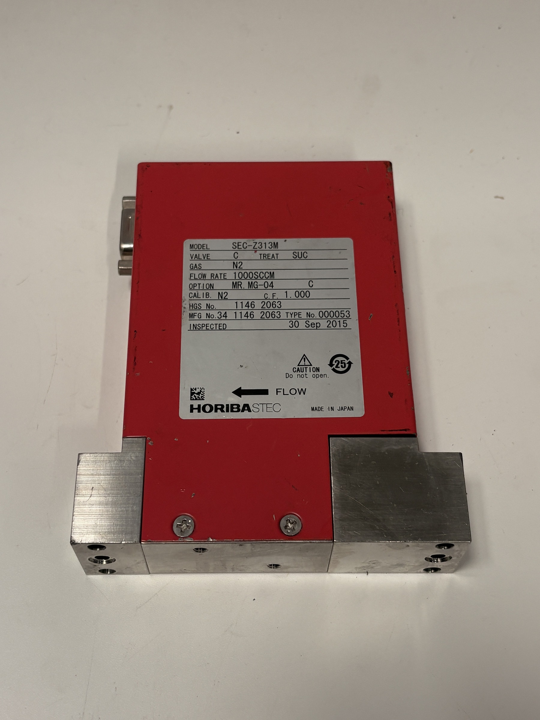 HORIBA STEC SEC-Z313M N2 1000 SCCM Mass Flow Controller