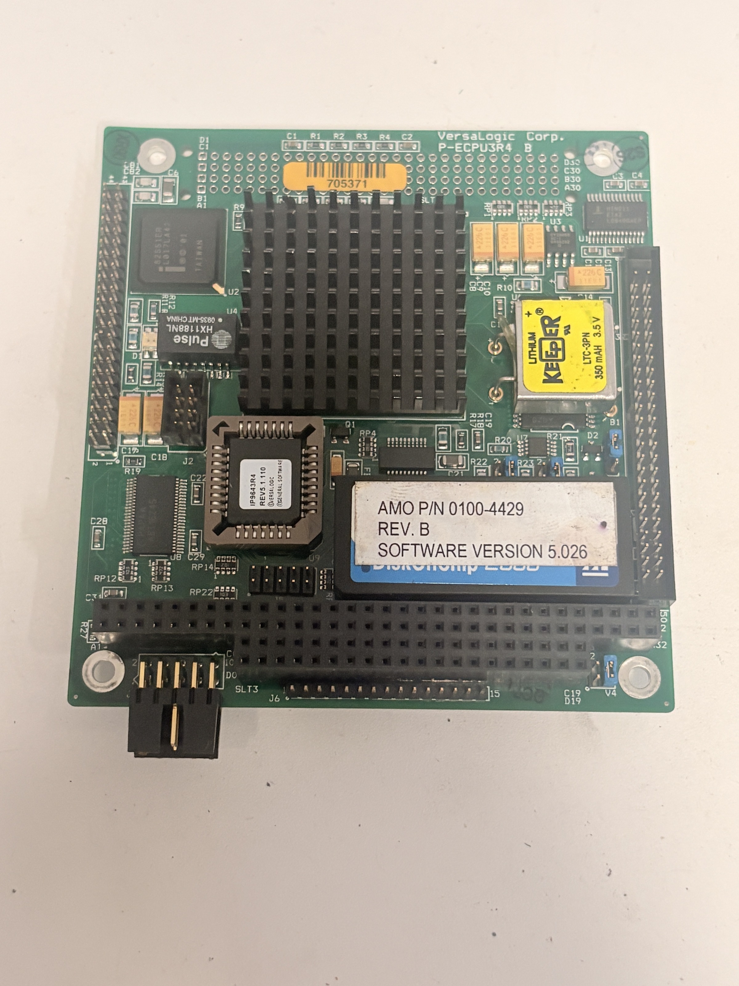 VersaLogic P-ECPU3R4 B AMO 0100-4429 PC/104 Control Board