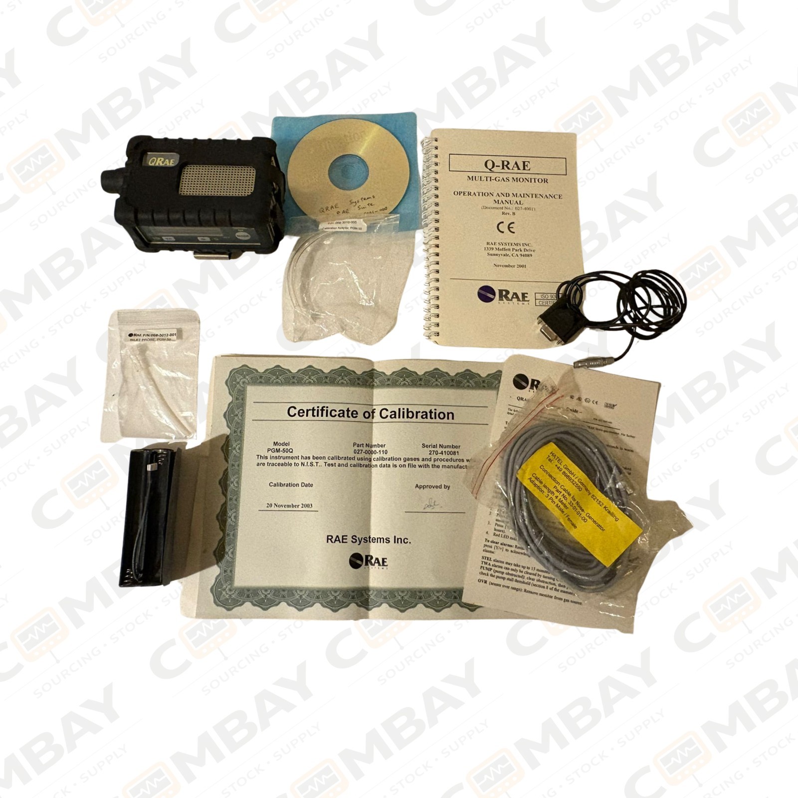 QRAE PGM50-Q Multiple Gas Detector with all accessories & software -Complete Kit 9