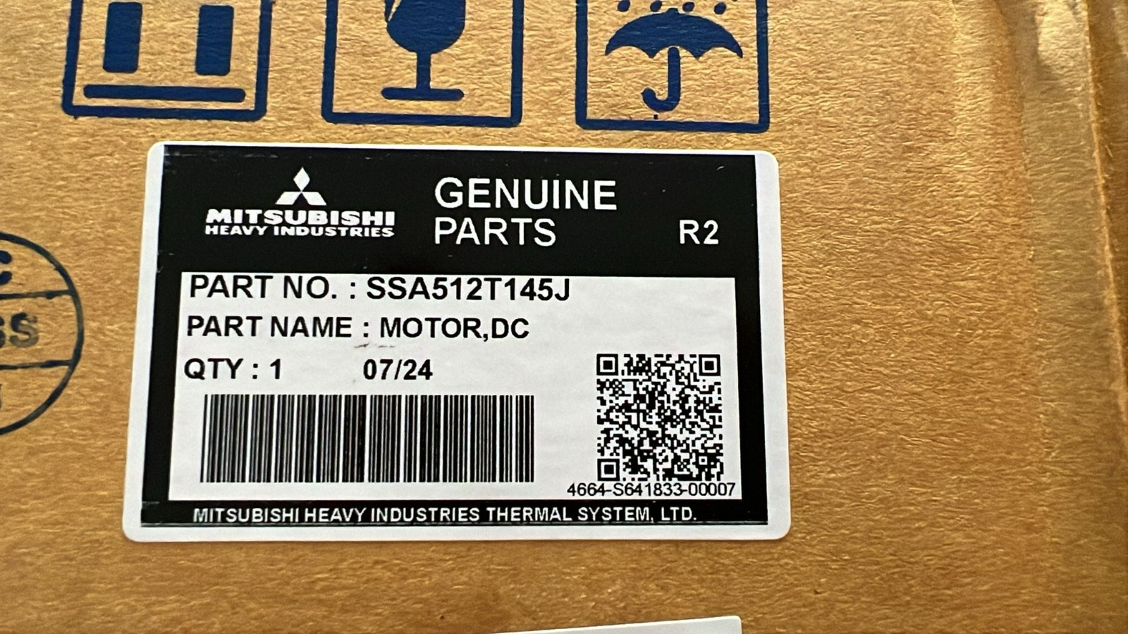Mitsubishi MHI SSA512T145J DC Fan Motor 10P 280V 59W 5