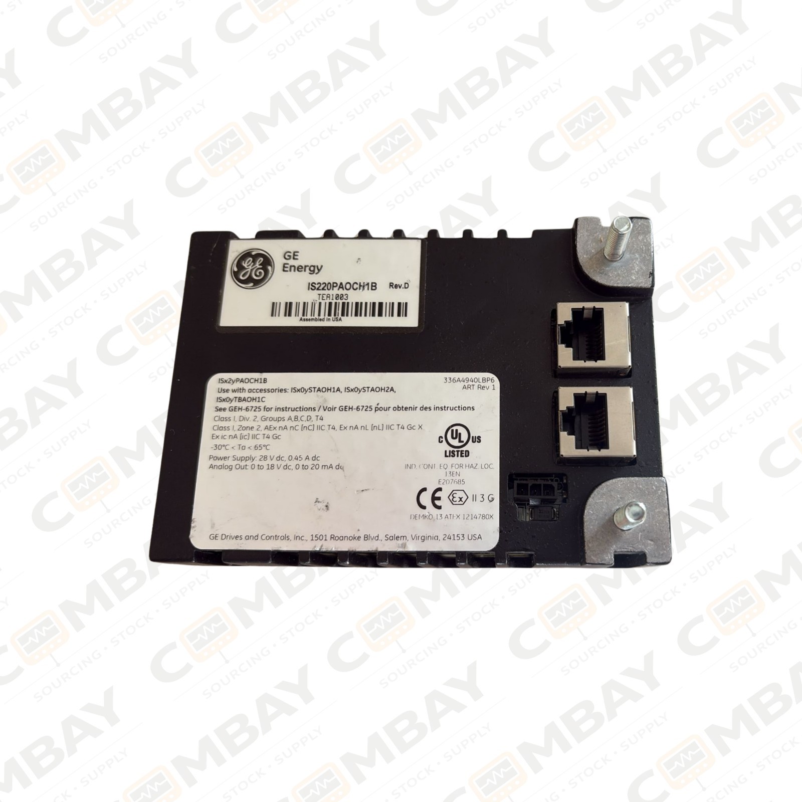 GE IS220PAOCH1B Analog Output Module Mark VIe AO I/O Pack