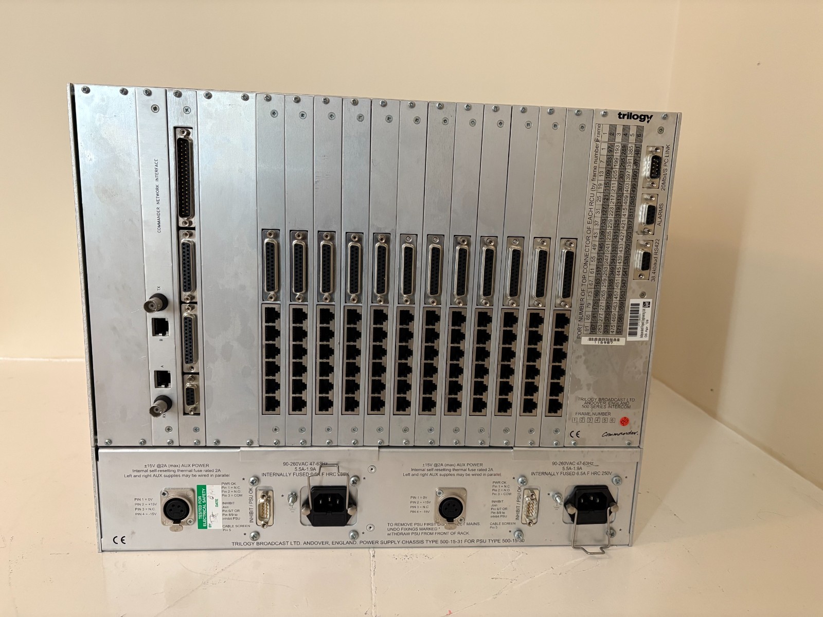 Trilogy 72 Channel Commander Digital Intercom Talkback Mainframe 5