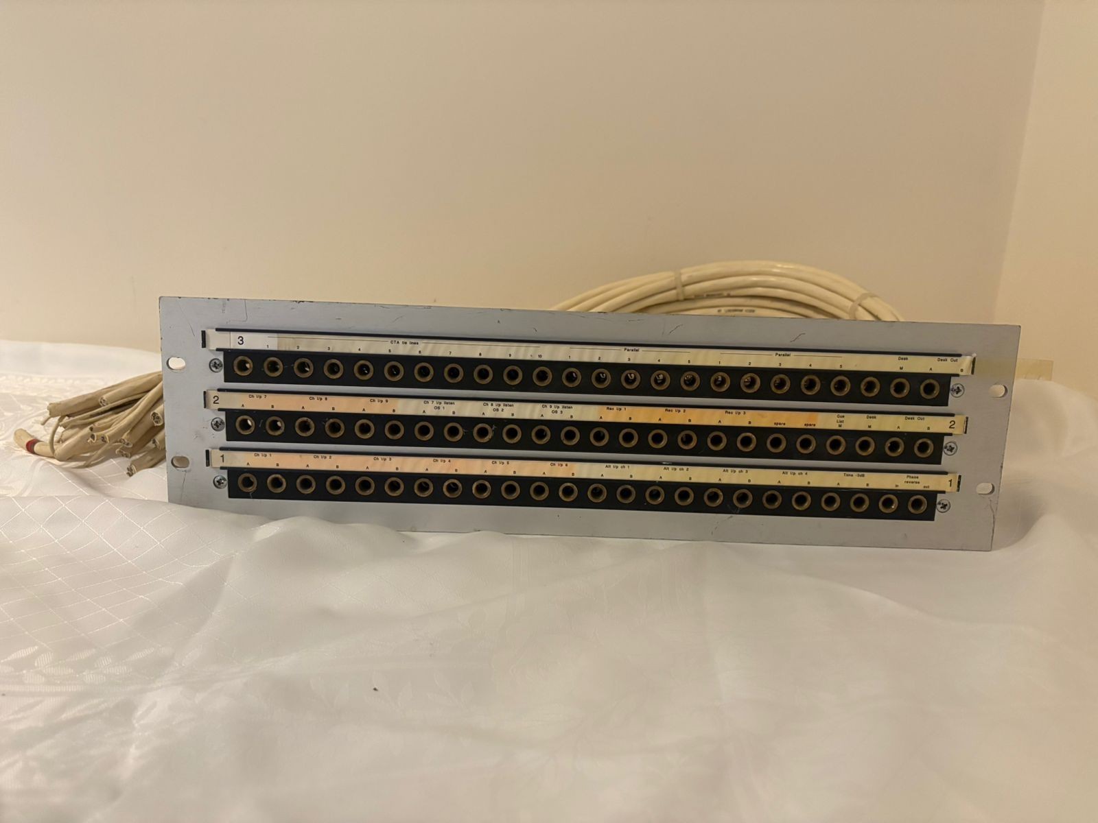 Moses & Mitchell 62 Way 3-row Patchbay Panel Jackfield