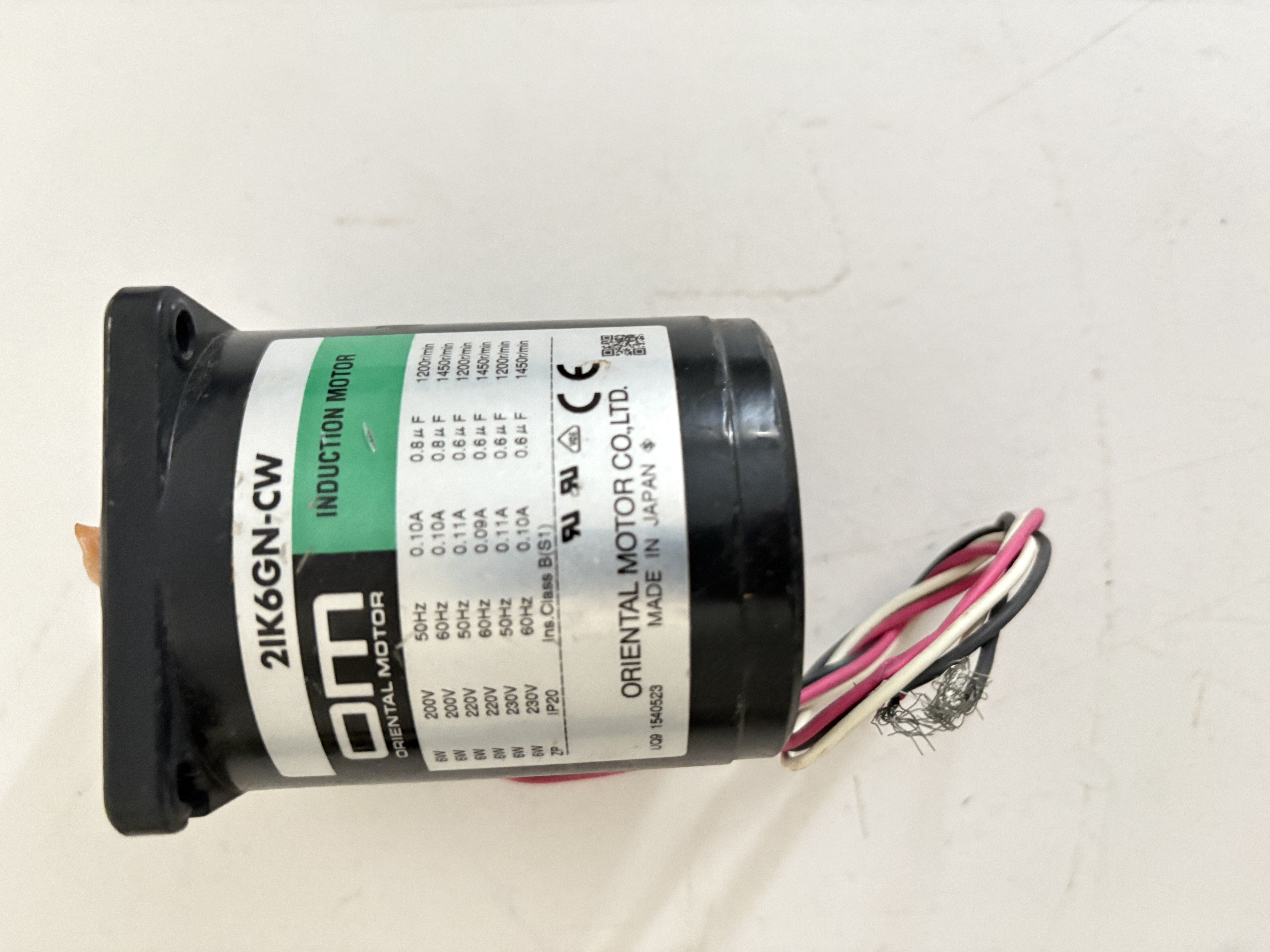 Oriental Motor 2IK6GN-CW Induction Motor 6W